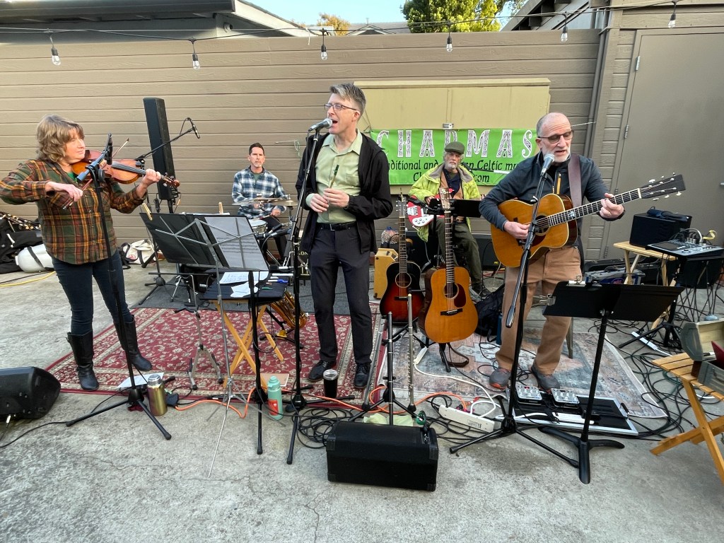 CHARMAS full band performing at Kelly Brewing Company in 2025.